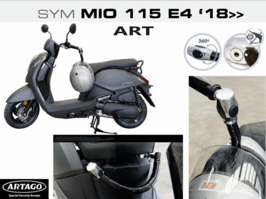 Stuurslot Artago Antirobos Luxe SYM Mio 50I