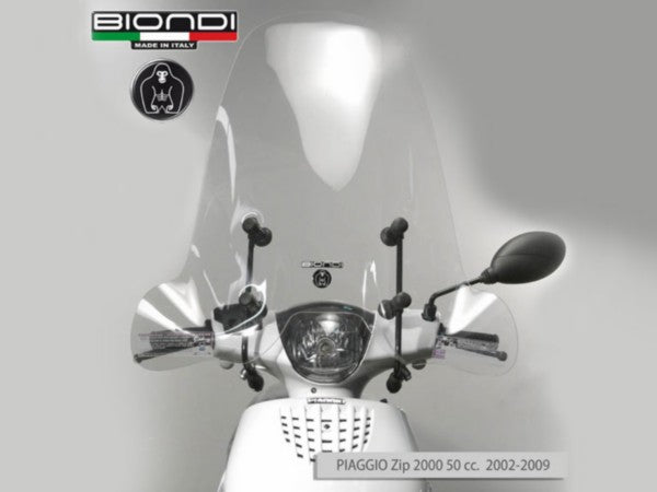 Windscherm biondi hoog k1 z line zonder bevestiging set helder zip2000=op=op