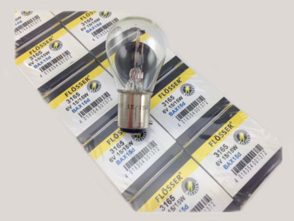 Lamp 6v Bosma 15/15W BAX15D 1PCS