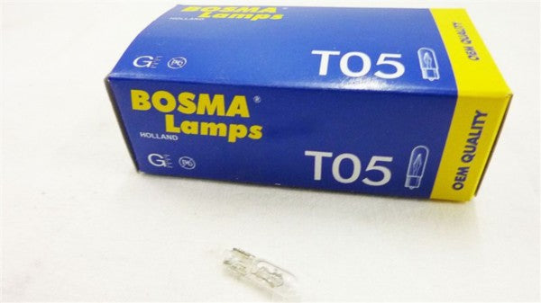 Lamp 6v Bosma 1.2w Insteek T05 Wedge Transparant 1PCS