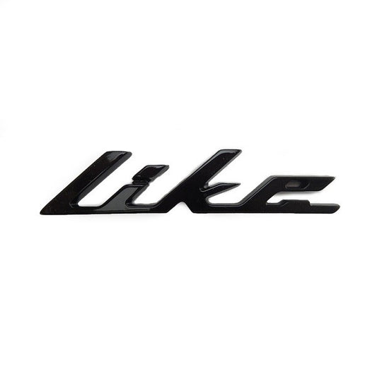 Sticker Kymco Origineel Woord [Like] Zwart Glans New Like 86102-ACC1-E10-T03