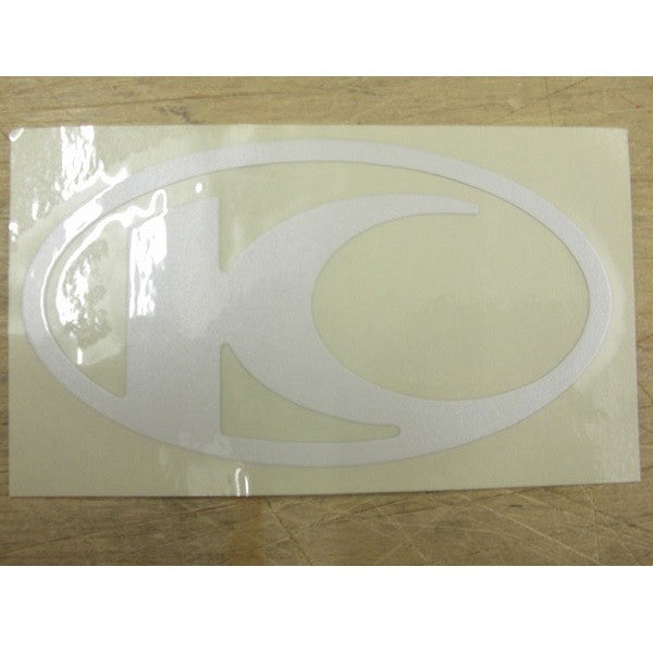 Kymco origineel logo sticker beenschild wit 86700-LDC8-E70-T01