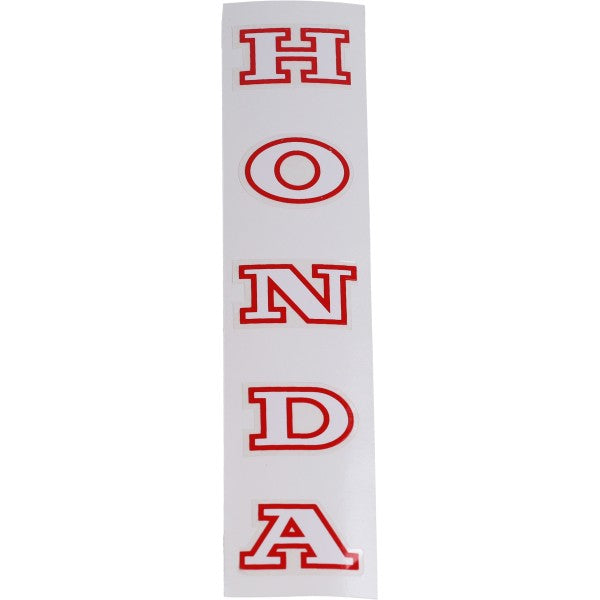 sticker voorvork wit/rood honda