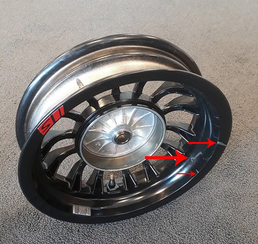 voorwiel aluminium ster schijfrem !! Lichte Schade !! zund mod. 529