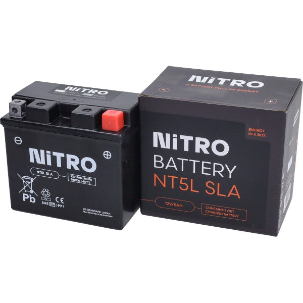 NTC5L-BS/YTC5L-BS accu Nitro SLA/gel Peugeot/Kymco