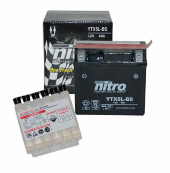 Nitro NTX5L-BS/YTX5L-BS accu 4Ah onderhoudsvrij