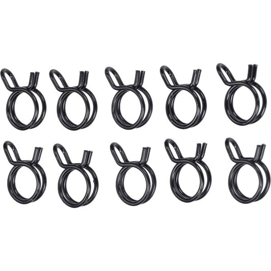 Malossi knijpveerklem benzineslang 9,8x10,4 mm zwart 10 stuks 212187X