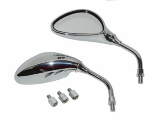Spiegelset DMP kort M8/M10 chroom scooter