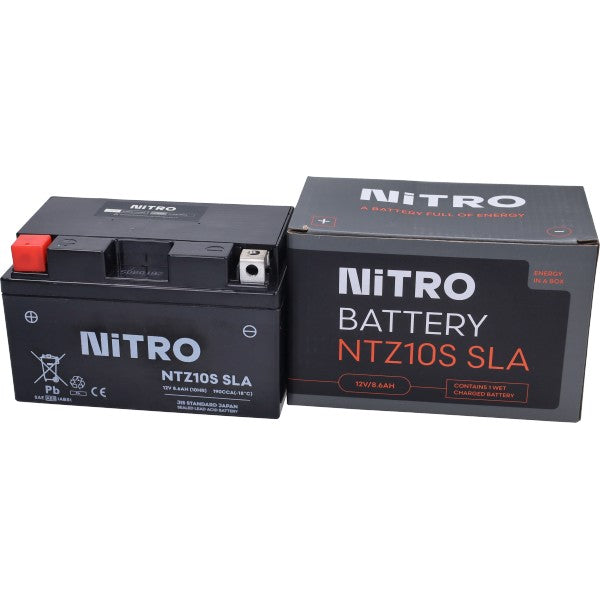 Nitro NTZ10S/YTZ10S SLA/GEL accu 12V 8,6Ah voor China 4T