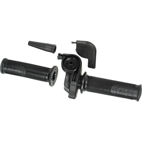Gashendel Domino Speed haakse set zwart voor bromfiets/scooter