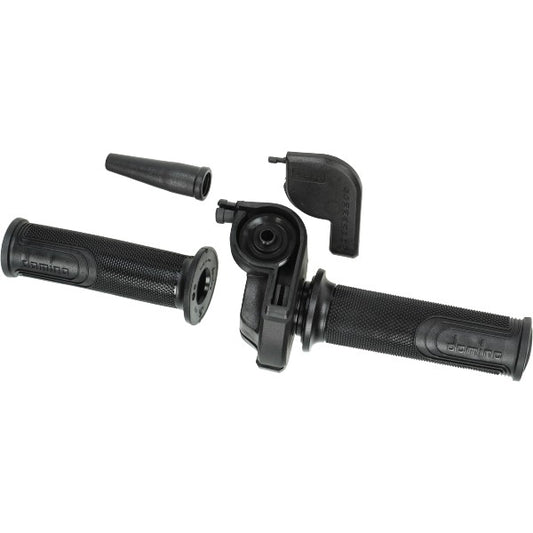 Gashendel Domino Speed haakse set zwart voor bromfiets/scooter