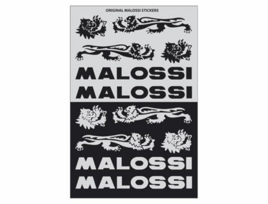 Stickerset Malossi zwart/zilver 12-delig 3314154