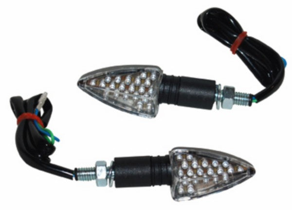 DMP LED knipperlichtset kort mini universeel matzwart