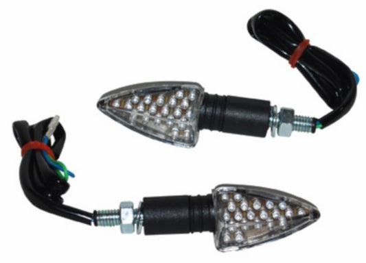 DMP LED knipperlichtset kort mini universeel matzwart