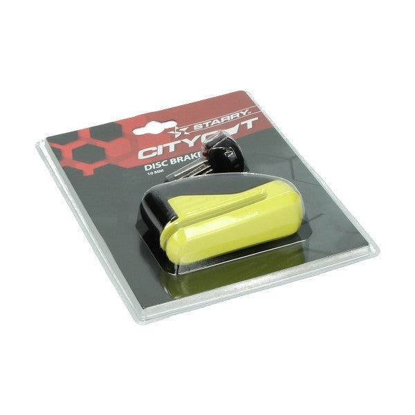 Schijfremslot Citycat 10 mm geel