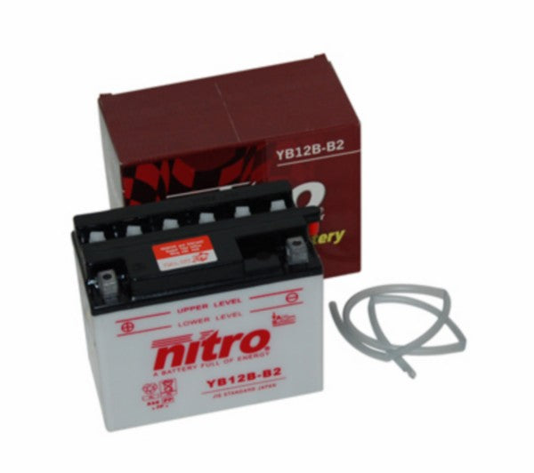 Accu Nitro NB12B-B2 / YB12B-B2 droge accu met zuurpakket