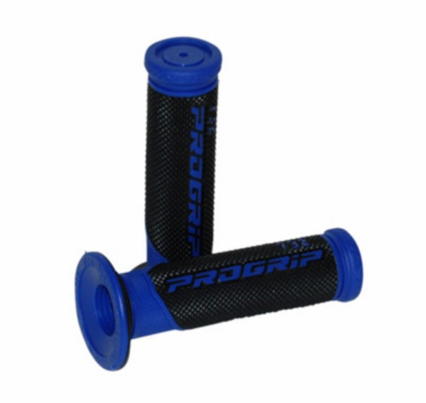 Progrip handvatset 22/24mm zwart/blauw voor bromfiets/scooter