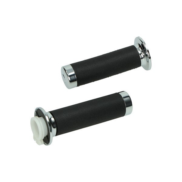 Handvatset DMP Custom zwart/chroom voor Sprint, Vespa LX/S