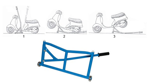 Paddockstand DMP Race universeel blauw voor scooter