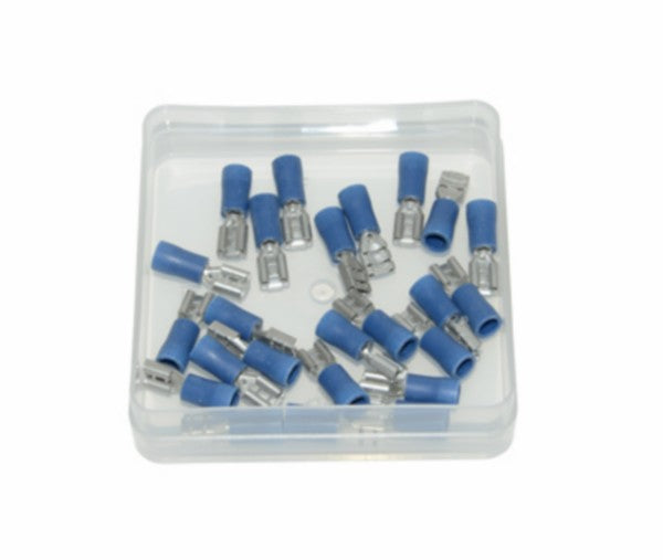 Vlakstekker vrouw 4,8 mm blauw 25 stuks