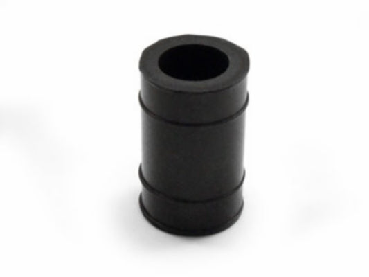 Rubberen uitlaat nademper kort 22 mm zwart
