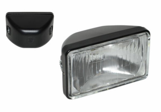 Koplamp Guia rechthoekig 160 mm zwart bromfiets
