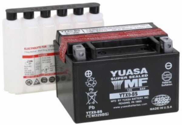 Yuasa YTX9-BS accu onderhoudsvrij Euro-2 Centro 4T / Zip 4T