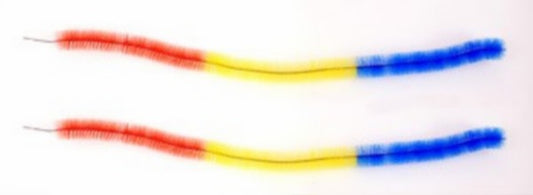 Universele naaf borstelset blauw/geel/rood voor bromfiets