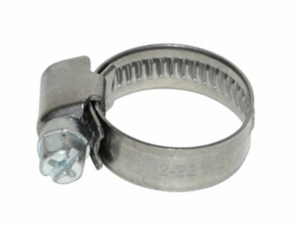RVS slangklem 12-22 mm 9 mm breed - 10 stuks