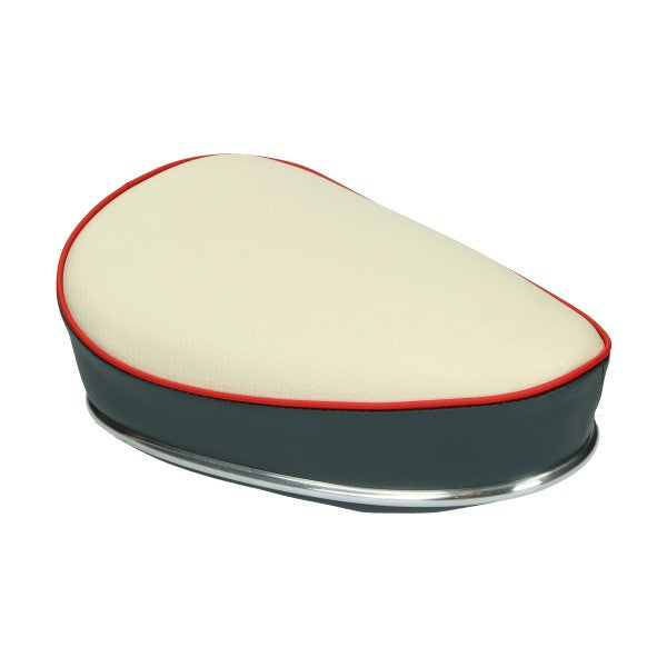 Oldtimer zadel Condor creme/grijs voor Puch X30