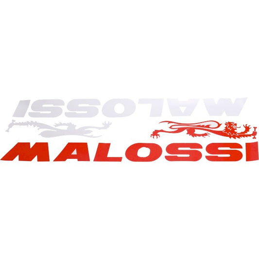 Malossi stickerset groot 60 x 13,5 cm wit/rood 9916852X