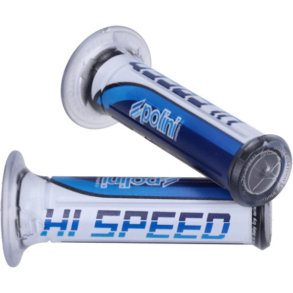 Polini Hi-Speed handvatset universeel blauw/wit 341.0033