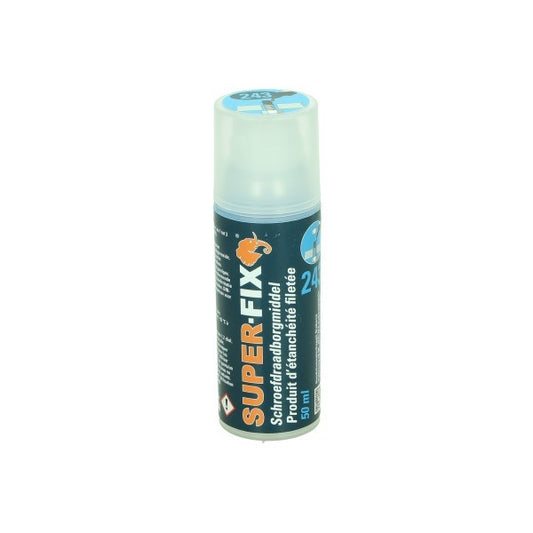 Schroefdraadborgmiddel Super-Fix middenvast 243 50 ml blauw