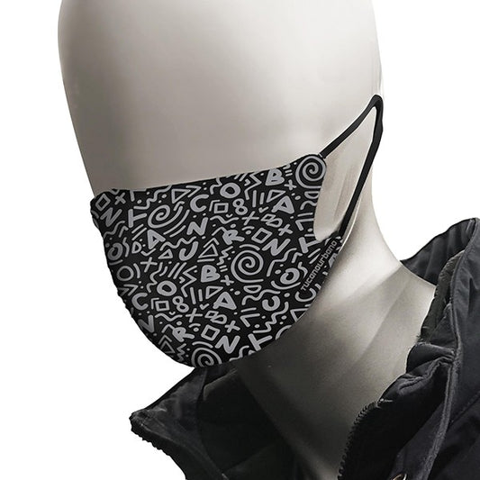 Mondmasker Tucano Jet Nano helm 2 stuks uitwasbaar zwart/grijs