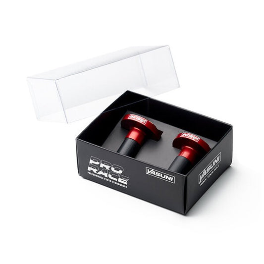 Yasuni stuurbalansgewicht set aluminium CNC Pro Race 22,2 mm rood