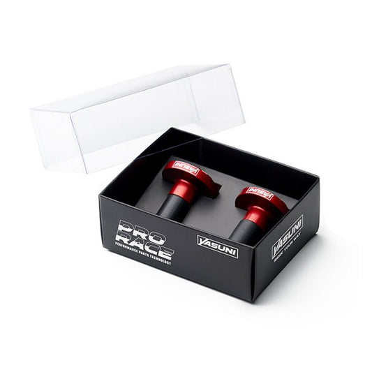 Yasuni stuurbalansgewicht set aluminium CNC Pro Race 28,6 mm rood