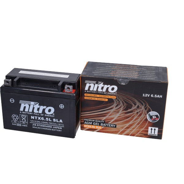 Nitro NTX6.5L-BS SLA/AGM/GEL accu voor Caferacer, Hanway, Mash