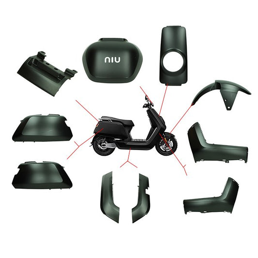 NIU N1S plaatwerkset DMP zwart mat 10-delig