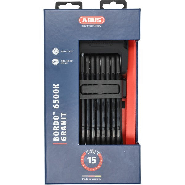 ABUS BORDO Granit XPlus 6500/120 vouwslot ART 2-sterren SH houder