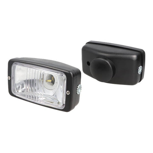 Koplamp Guia rechthoekig 142 mm zwart voor bromfiets