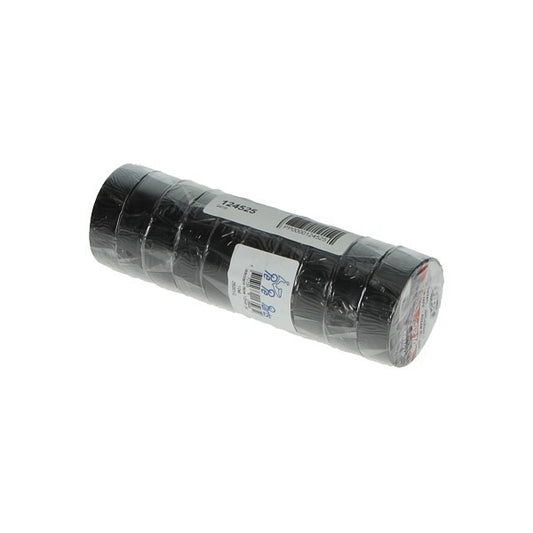 Isolatietape PVC 19 mm zwart, per 10 rollen