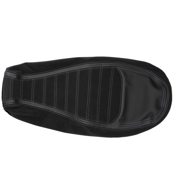 Buddydek Regia zwart/carbon met grijs stiksel voor Segway E110/E125