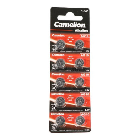 Camelion AG10 knoopcel batterij 1,5V 10 stuks