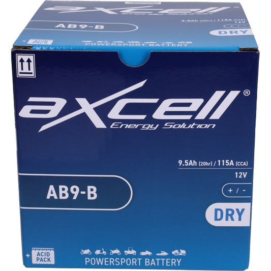 Accu Axcell AB9-B/YB9-B voor Fly 4T, Liberty 4T, Runner 125/180cc