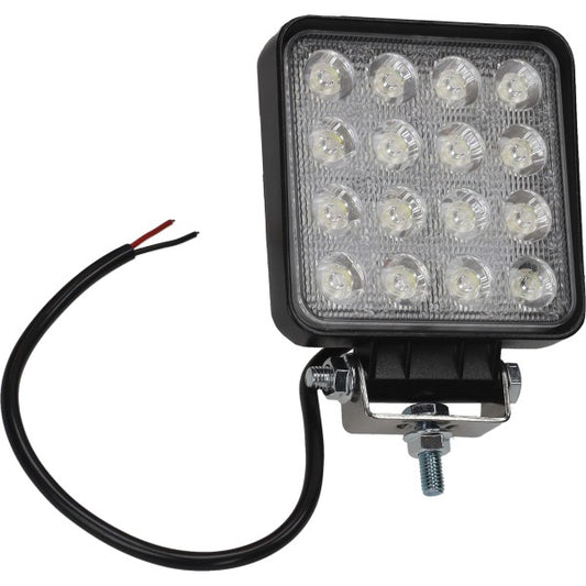 LED verstraler DMP 12V 16 leds 10x10 cm zwart universeel