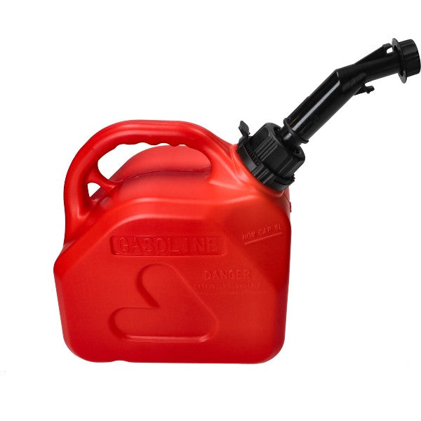 Benzinekan met schenktuit 5L rood