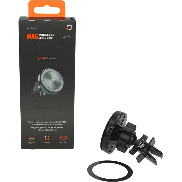 Optiline Mag Wireless Airvent telefoonhouder met draadloze oplader