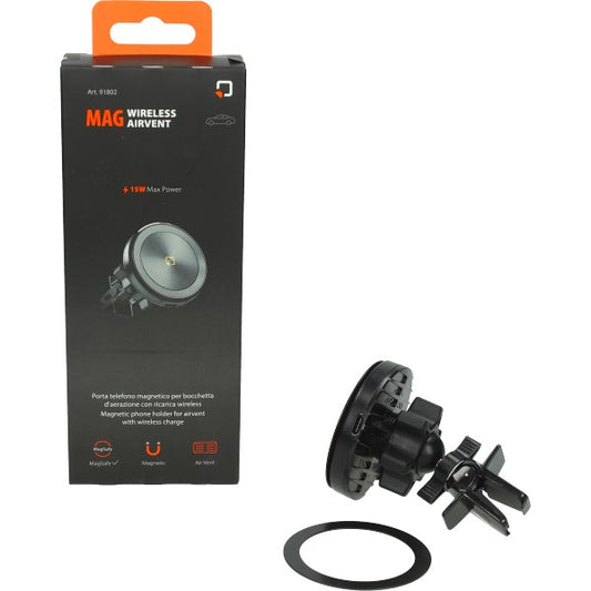 Optiline Mag Wireless Airvent telefoonhouder met draadloze oplader