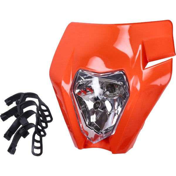 Koplampspoiler met verlichting KTM Enduro/SM oranje