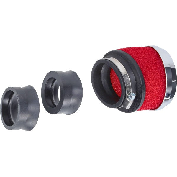 Malossi powerfilter 25° 42-50-58,5 mm E13 PHBH rood